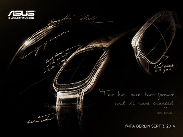 Asus เผยภาพสเก็ตช์ Smartwatch Android Wear หน้าจอโค้ง มีกล้องหน้า
