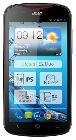 Acer Liquid E2 แอนดรอยด์โฟนระดับกลางรุ่นต่อจาก E1