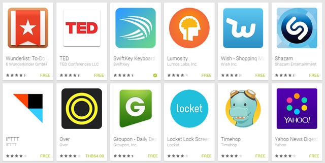 กูเกิลเผย Best Apps of 2014 รายชื่อแอพฯ ยอดฮิตแห่งปี 2014 