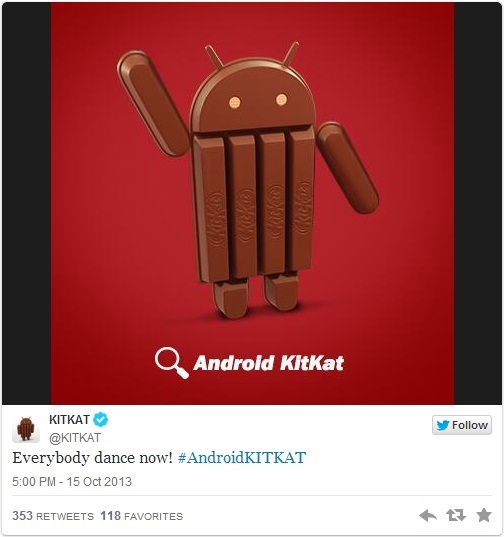 KitKat บอกใบ้... หรือว่า Android 4.4 KitKat จะเปิดตัว 28 ต.ค. นี้ ?