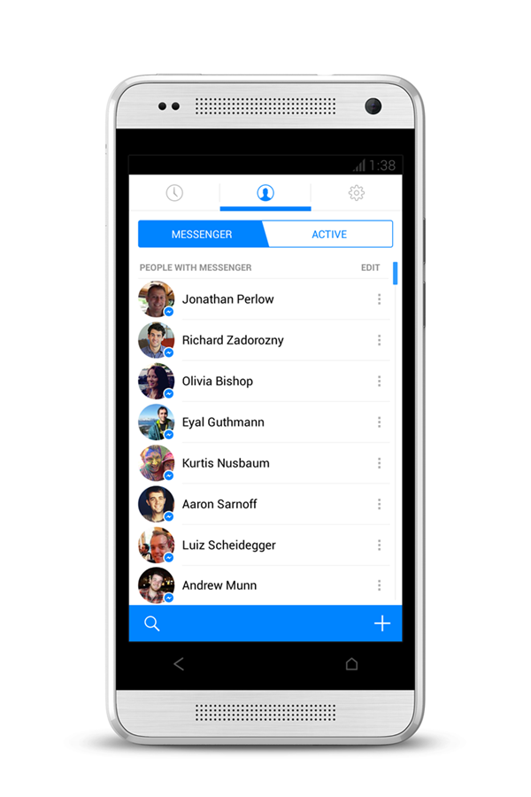 เฟซบุ๊กเปิดตัวแอพฯ Messenger โฉมใหม่สำหรับแอนดรอยด์ เฟซบุ๊กเปิดตัวแอพฯ Messenger โฉมใหม่สำหรับแอนดรอยด์
