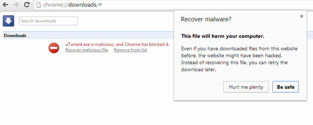 Chrome บล็อกตัวติดตั้ง uTorrent เวอร์ชั่นล่าสุด แจ้งว่าเป็นไฟล์อันตราย Chrome บล็อกตัวติดตั้ง uTorrent เวอร์ชั่นล่าสุด แจ้งว่าเป็นไฟล์อันตราย