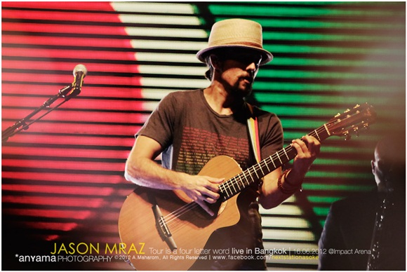 ชมภาพบรรยากาศ คอนเสิร์ต jason mraz live in bangkok 2012
