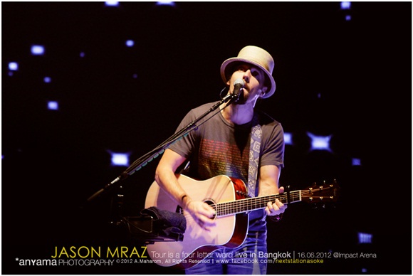 ชมภาพบรรยากาศ คอนเสิร์ต jason mraz live in bangkok 2012