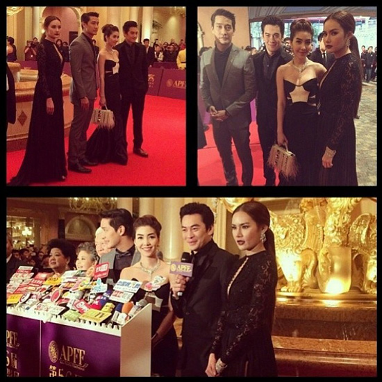 วุ้นเส้น - ชาคริต - ป้อง ณวัฒน์ - ญาญ่าหญิง ร่วมเดินพรมแดง งาน Asia Pacific Film Fest 2013 ที่มาเก๊า