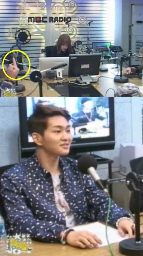 อนยู SHINee โชว์นิ้วกลางระหว่างถ่ายรายการ