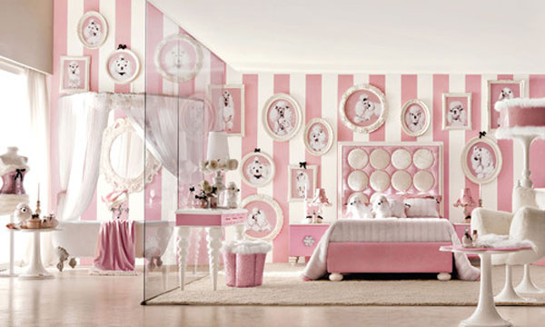 30 ห้องนอนเด็กผู้หญิงสีชมพูกุ๊กกิ๊ก