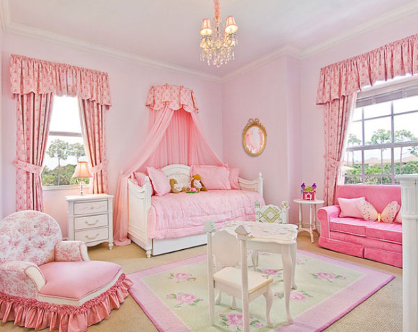 30 ห้องนอนเด็กผู้หญิงสีชมพูกุ๊กกิ๊ก
