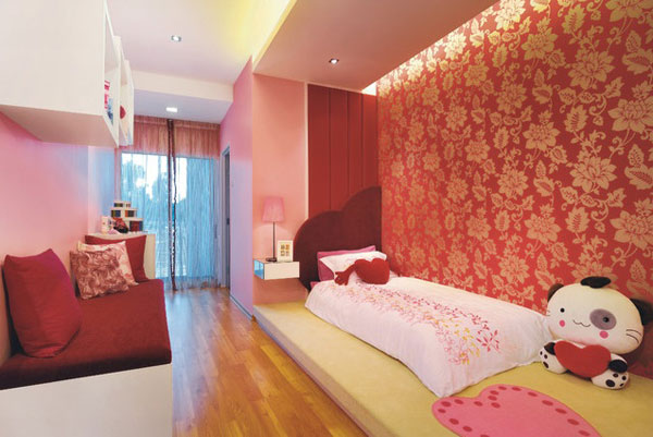 30 ห้องนอนเด็กผู้หญิงสีชมพูกุ๊กกิ๊ก