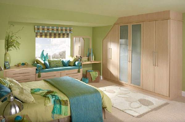 ห้องนอนสีเขียว-ฟ้า สำหรับคนชอบความสดใส