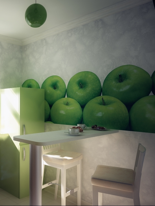 แบบห้องครัวสีเขียว ที่เห็นแล้วต้องหิว