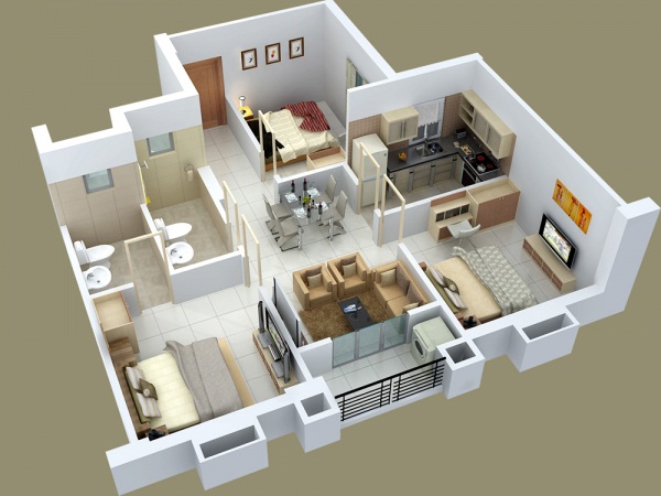 25 แปลนบ้าน 3 ห้องนอน ใช้ได้ทั้งบ้านชั้นเดียวและคอนโด 25 แปลนบ้าน 3 ห้องนอน ใช้ได้ทั้งบ้านชั้นเดียวและคอนโด