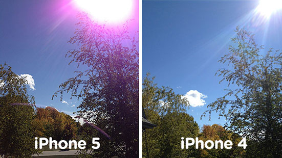 ผู้ใช้โวย ไอโฟน 5 ถ่ายรูปใกล้แสง มีแสงฟุ้งสีม่วง