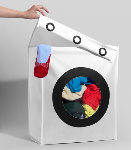 กล่องผ้ายักษ์รูปเครื่องซักผ้า ให้รู้ว่าถึงเวลาต้องซัก