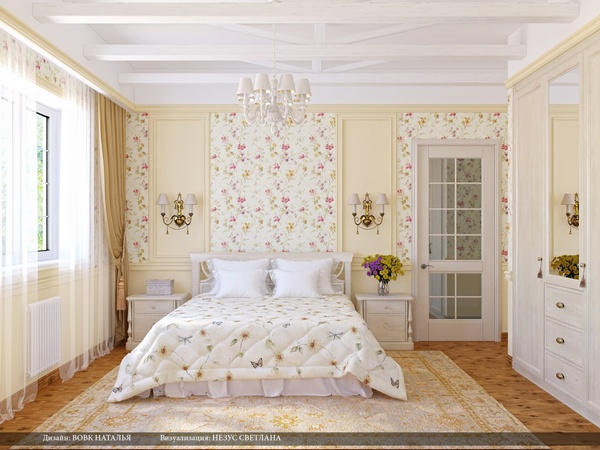 ห้องนอนลายดอกไม้ สวยหวาน แบบอิงลิชคอทเทจ