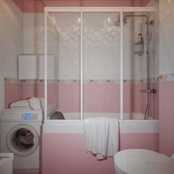  น่ารัก! แบบห้องน้ำเด็กสีชมพู ขนาดเล็ก