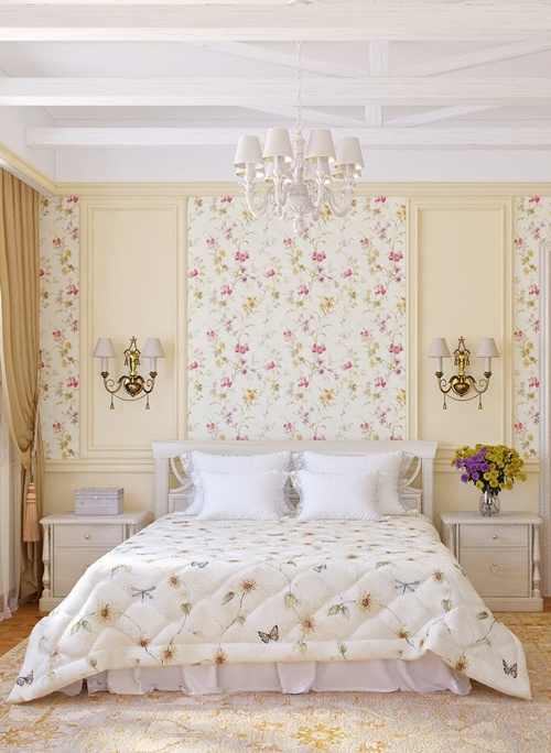  ห้องนอนลายดอกไม้ สวยหวาน แบบอิงลิชคอทเทจ