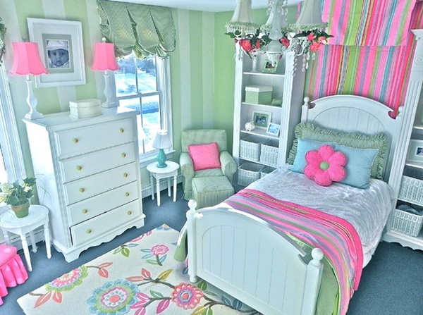 ห้องนอนเด็กสีเขียว