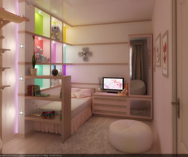 ห้องนอนเด็กผู้หญิงสีชมพู สวยชวนฝัน