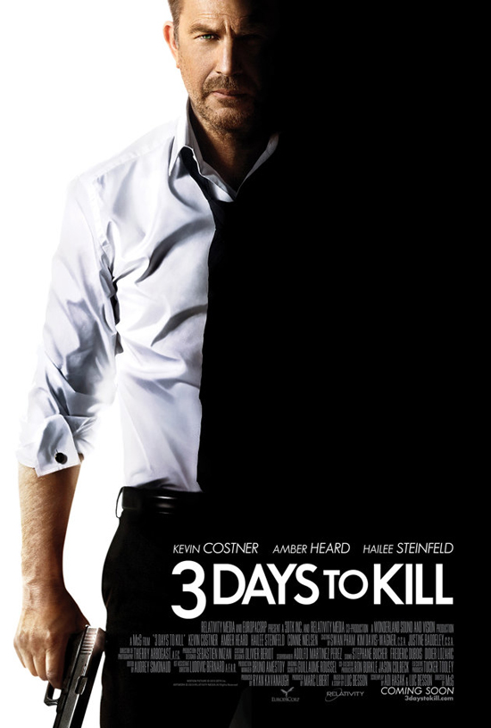 ทีเซอร์แรก 3 Days to Kill หนังใหม่ เควิน คอสต์เนอร์ 