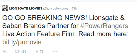 Lionsgate เตรียมรีบูท Power Rangers ฉบับคนแสดง Lionsgate เตรียมรีบูท Power Rangers ฉบับคนแสดง