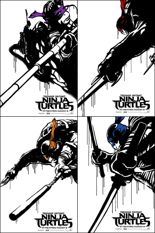 จัดเต็ม ! โปสเตอร์คาแรคเตอร์ Teenage Mutant Ninja Turtles 