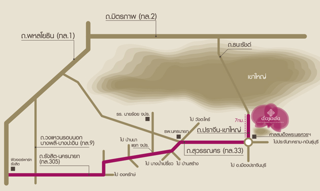 ดาษดา แผนที่