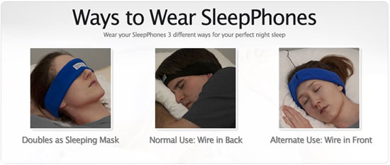 นอนหลับอย่างเพลิดเพลินไปกับเสียงดนตรีจากหูฟัง SleepPhones