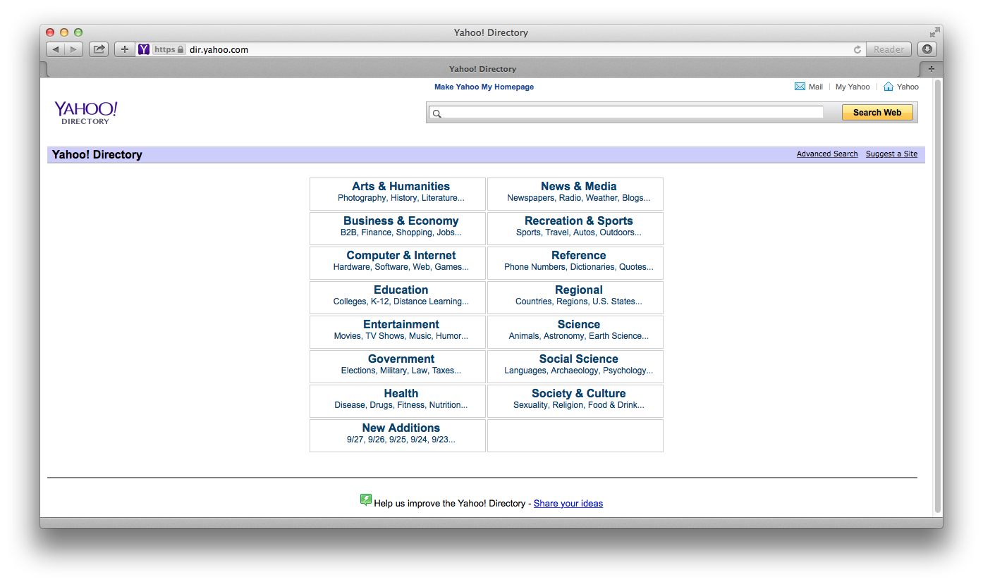 Yahoo Directory