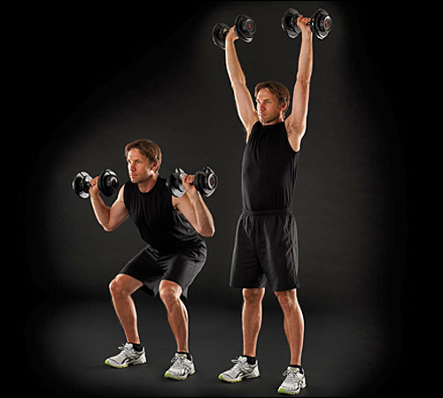 Dumbbell Squat and Press