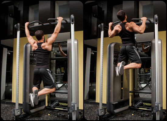 Wide grip pull-ups