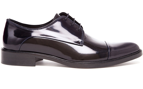 Patent Leather Lace-Up Brogues