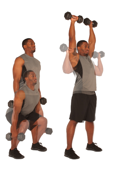 Dumbbell Squat and Press Dumbbell Squat and Press
