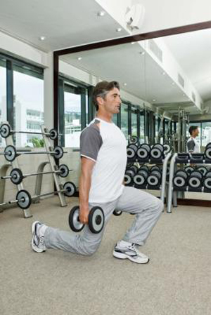 Dumbbell Reverse Lunge and Curl Dumbbell Reverse Lunge and Curl