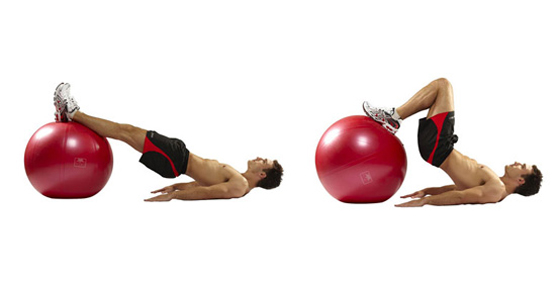Swiss ball hamstring curls Swiss ball hamstring curls