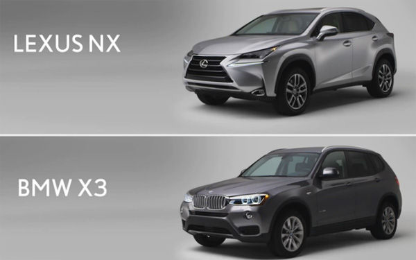 Lexus NX, BMW X3