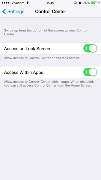 วิธีปิด Control Center หรือปิดแผงควบคุมคำสั่ง สำหรับ iPhone
