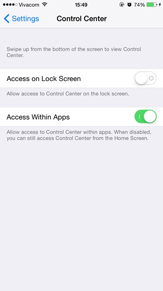 วิธีปิด Control Center หรือปิดแผงควบคุมคำสั่ง สำหรับ iPhone