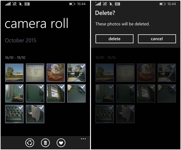 วิธีลบรูปทีละหลาย ๆ รูป ในครั้งเดียว Windows Phone 8.1