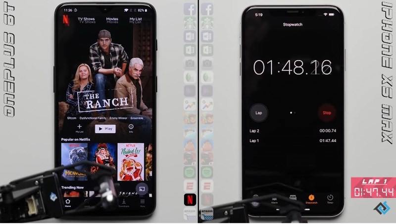 เทียบความเร็ว OnePlus 6T vs iPhone XS Max 