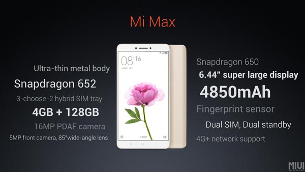Xiaomi เปิดตัว Mi Max