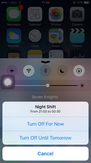 วิธีเปิดใช้งาน Night Shift สำหรับ iOS 9.3