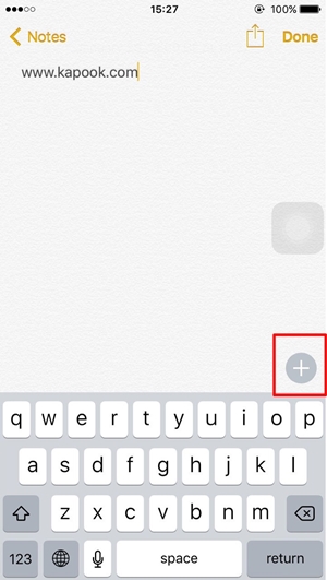 วิธีวาดรูปลงในแอพฯ Notes สำหรับ iOS 9