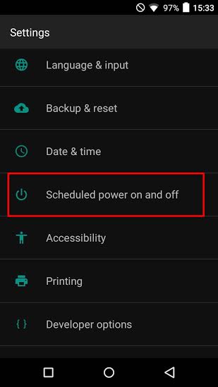 วิธีตั้งค่าเปิด-ปิดเครื่องอัตโนมัติ สำหรับ Android Lollipop