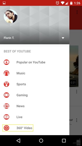 วิธีดู YouTube แบบ 360 องศา