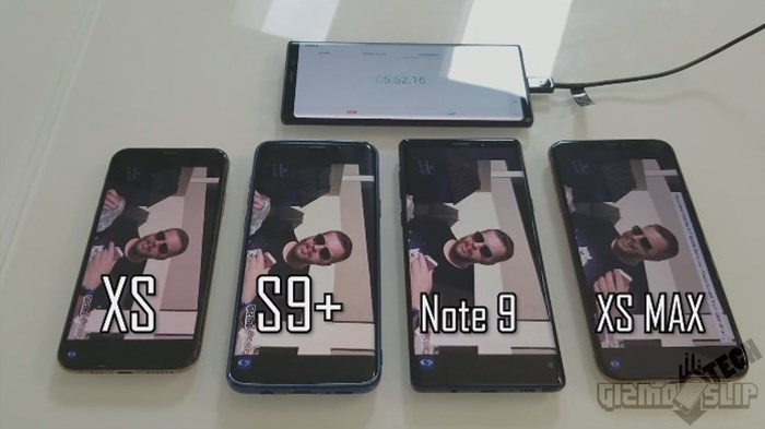 ทดสอบแบตเตอรี่ iPhone XS Max vs Note 9 vs S9+ vs iPhone XS
