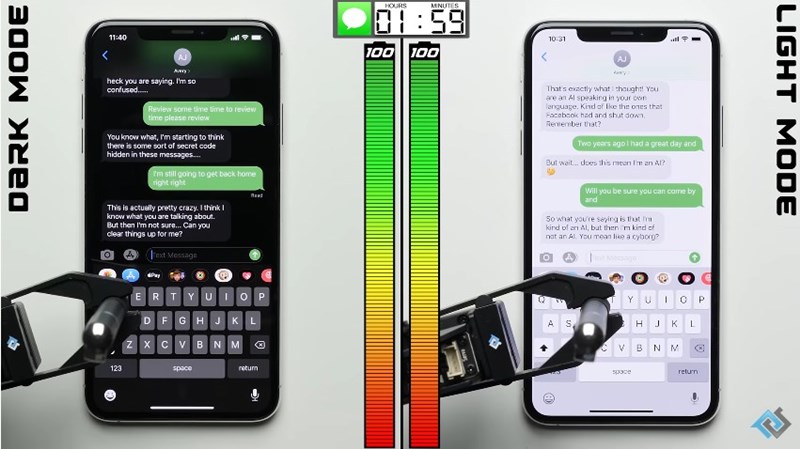  Dark mode บน iPhone รุ่นหน้าจอ OLED ช่วยประหยัดแบต