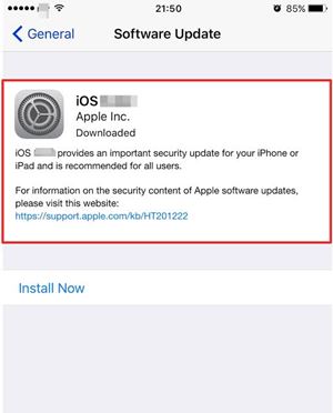 อัพเดท iOS 10