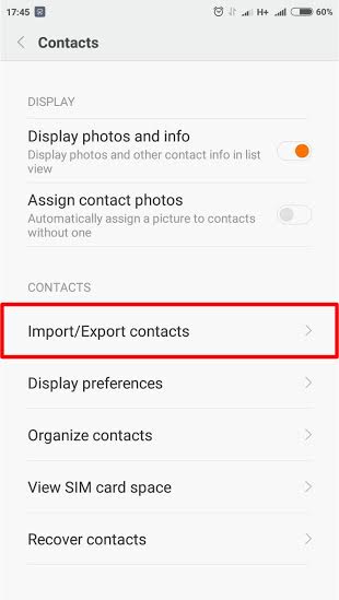 วิธีนำรายชื่อจาก SIM ลงบนโทรศัพท์ Xiaomi