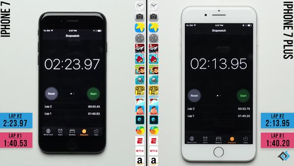 เทียบความเร็ว iPhone 7 VS iPhone 7 Plus